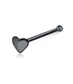 Heart Shaped Bone Nose Stud Silver NSKD-05